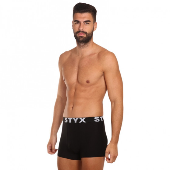 Boxers para hombre Styx goma deportiva negro (G960)