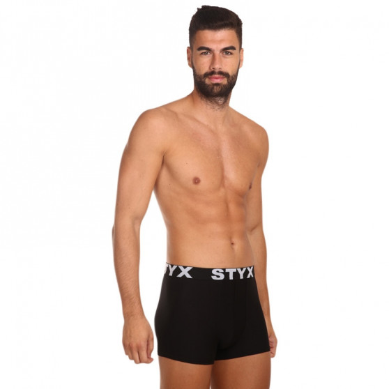 Boxers para hombre Styx goma deportiva negro (G960)