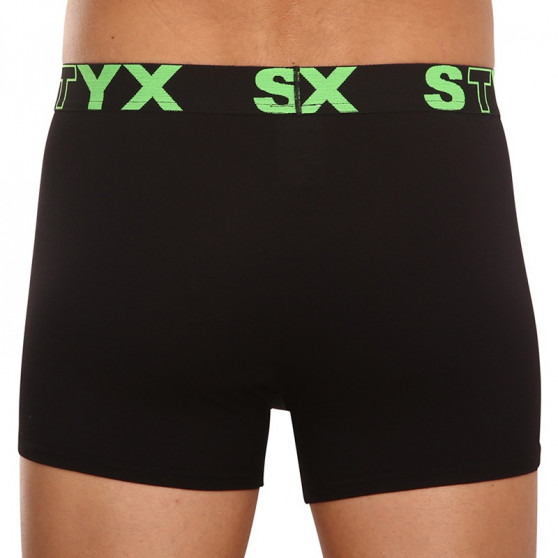 Boxers para hombre Styx goma deportiva negro (G962)