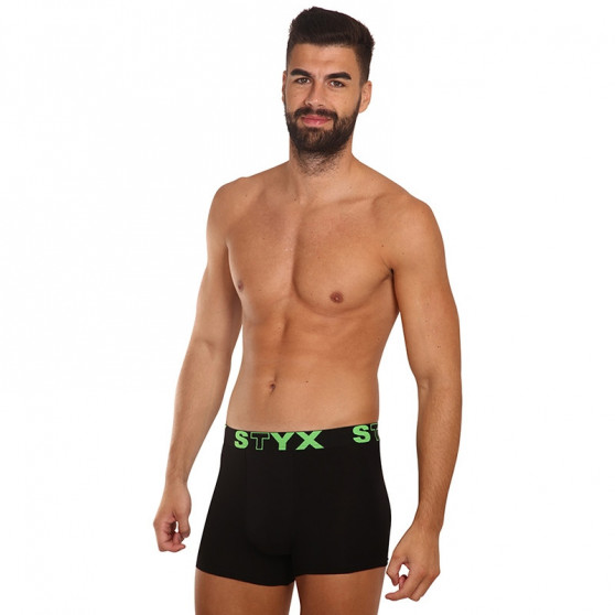 Boxers para hombre Styx goma deportiva negro (G962)