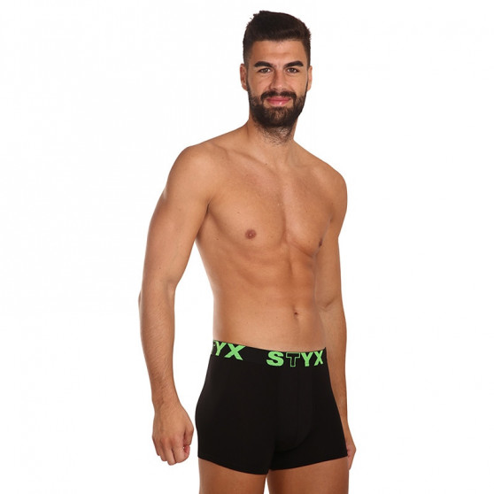 Boxers para hombre Styx goma deportiva negro (G962)