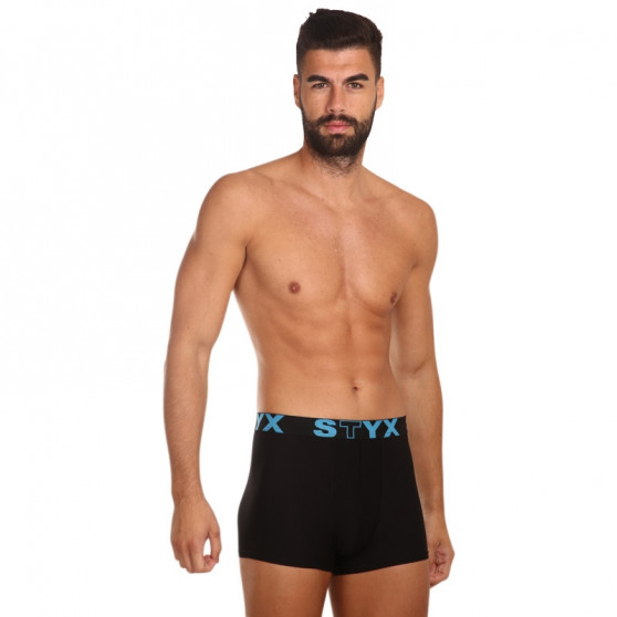 Boxers para hombre Styx goma deportiva negro (G961)