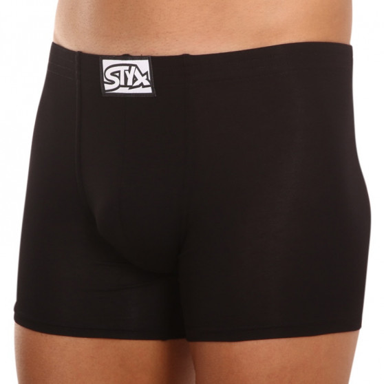 Boxers para hombre Styx largo clásico elástico negro (F960)