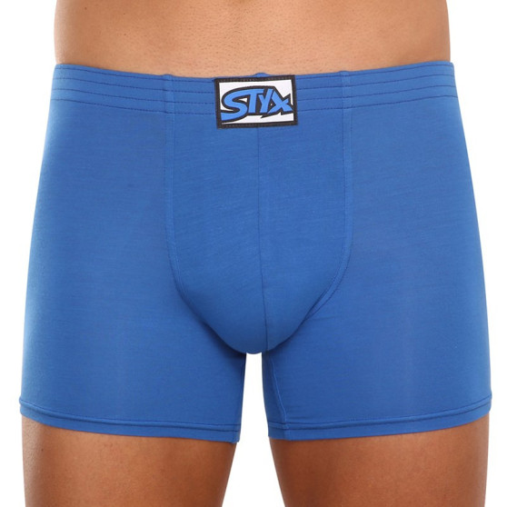 Boxers para hombre Styx largo clásico elástico azul (F967)