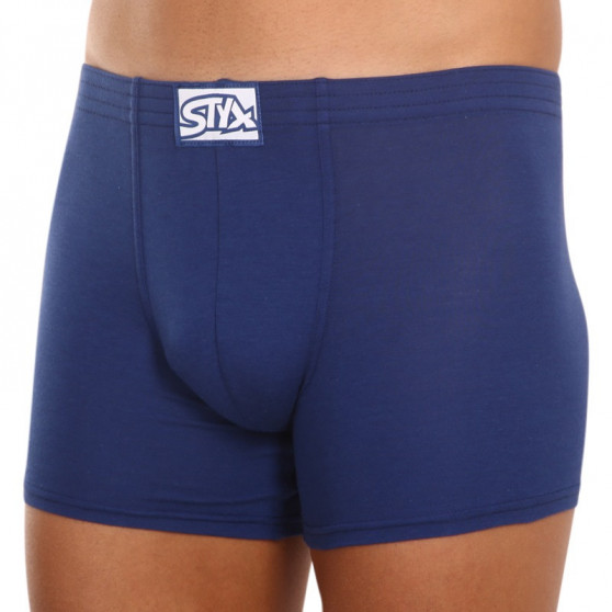 Boxers para hombre Styx largo clásico elástico azul (F968)