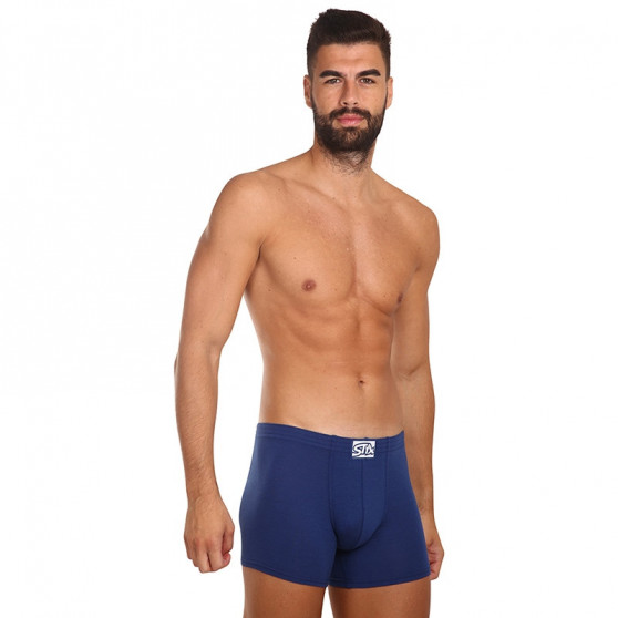 Boxers para hombre Styx largo clásico elástico azul (F968)