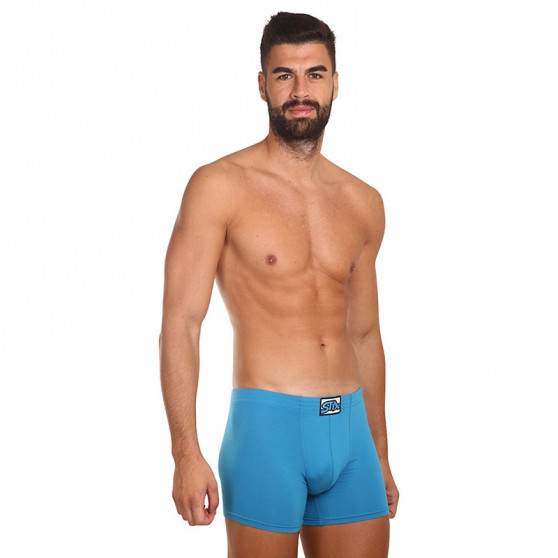 Boxers para hombre Styx largo clásico elástico azul (F969)