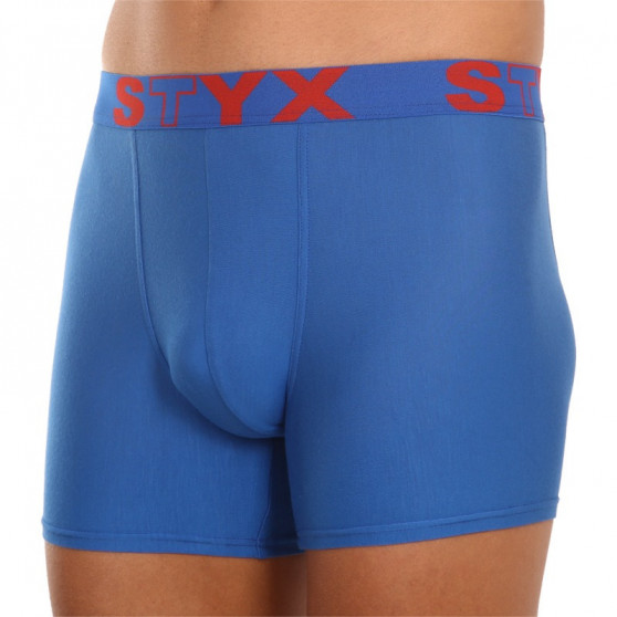 Boxers para hombre Styx largo sport elástico azul (U967)