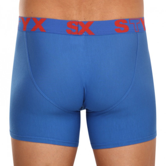 Boxers para hombre Styx largo sport elástico azul (U967)