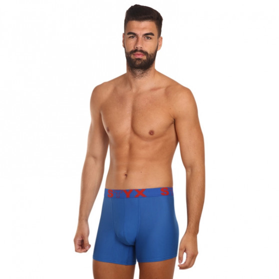 Boxers para hombre Styx largo sport elástico azul (U967)