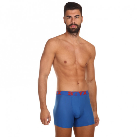 Boxers para hombre Styx largo sport elástico azul (U967)