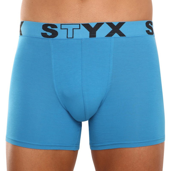 Boxers para hombre Styx largo deportivo elástico azul claro (U969)