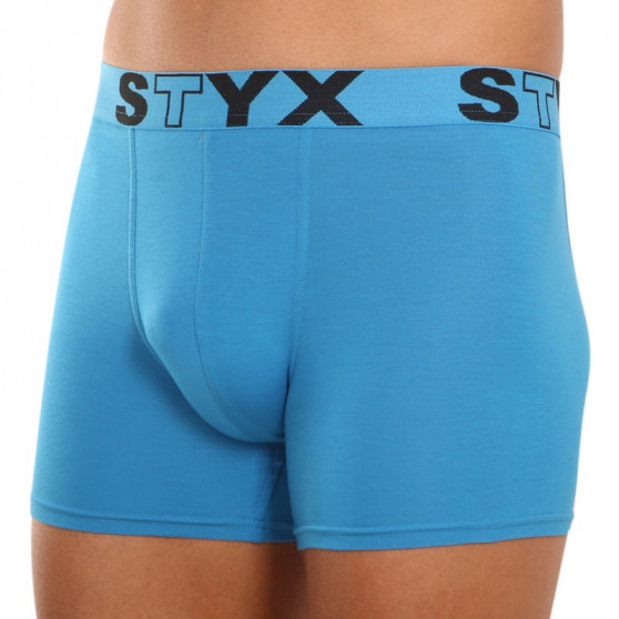 Boxers para hombre Styx largo deportivo elástico azul claro (U969)