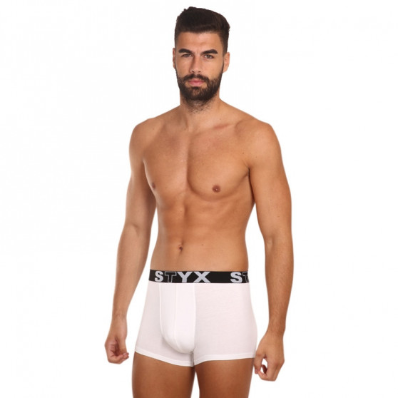 Boxers para hombre Styx goma deportiva blanco (G1061)