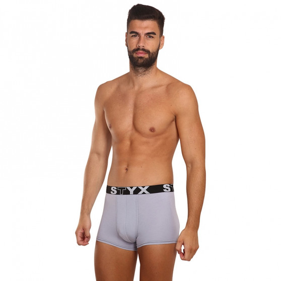 Boxers para hombre Styx goma deportiva gris claro (G1062)