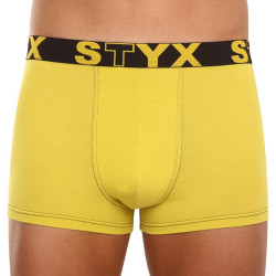 Boxers para hombre Styx goma clásica verde y amarilla (G1065)