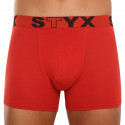 Boxers para hombre Styx deporte largo elástico rojo (U1064)