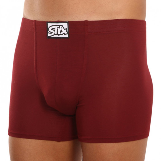 Boxers para hombre Styx largo clásico goma burdeos (F1060)