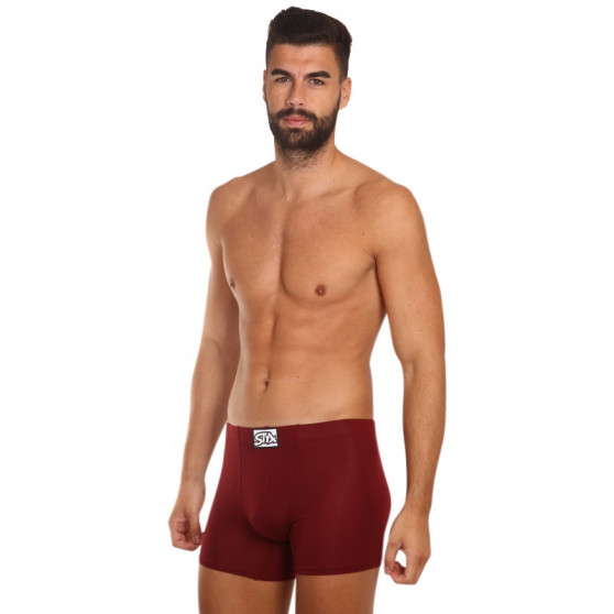 Boxers para hombre Styx largo clásico goma burdeos (F1060)