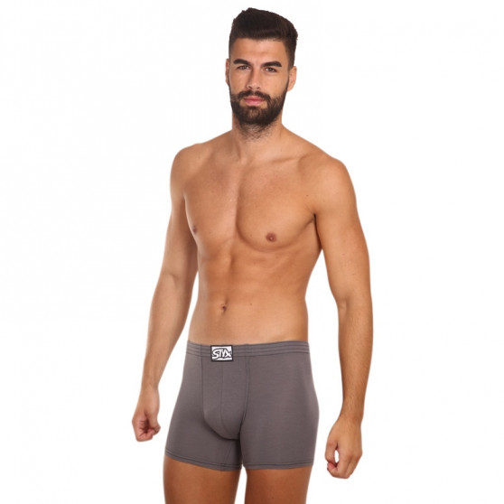 Boxers para hombre Styx largo clásico elástico gris oscuro (F1063)