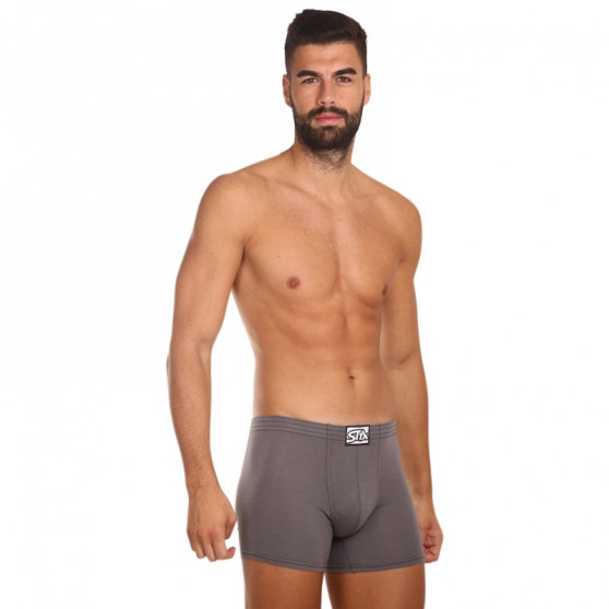 Boxers para hombre Styx largo clásico elástico gris oscuro (F1063)