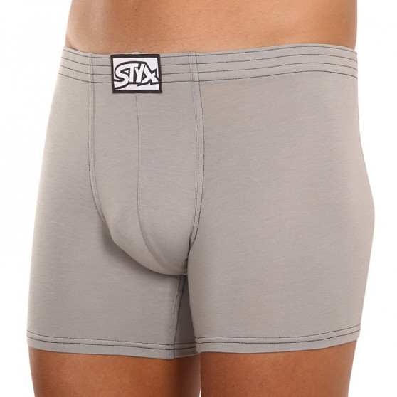 Boxers para hombre Styx largo clásico goma gris claro (F1062)