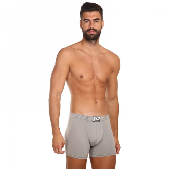 Boxers para hombre Styx largo clásico goma gris claro (F1062)