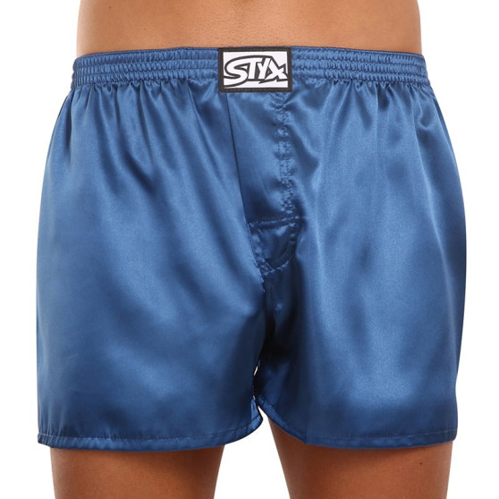 Calzones de hombre Styx classic satin elastico azul oscuro (C664)