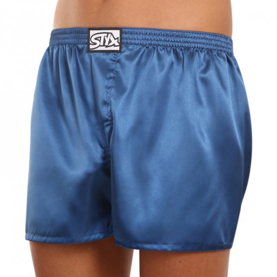 Calzones de hombre Styx classic satin elastico azul oscuro (C664)