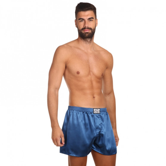 Calzones de hombre Styx classic satin elastico azul oscuro (C664)