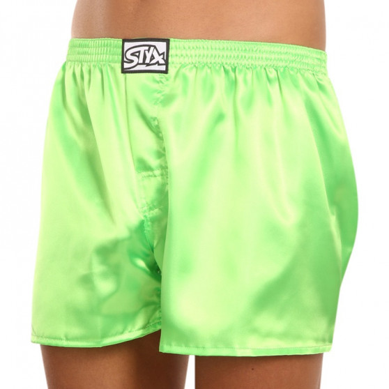 Calzones de hombre Styx goma clásica satin green (C1069)