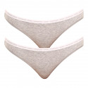 2PACK bragas de mujer CK ONE gris (QD3789E-8HT)