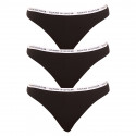 3PACK bragas de mujer Tommy Hilfiger negro (UW0UW02828 0R7)