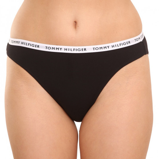 3PACK bragas de mujer Tommy Hilfiger negro (UW0UW02828 0R7)