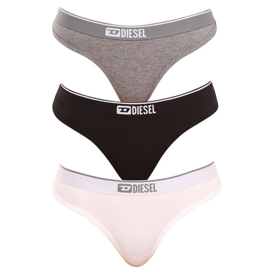 3PACK tanga de mujer Diesel multicolor (A05139-0LDAC-E4878)