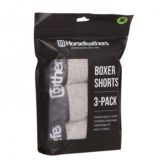 3PACK Boxers para hombre Horsefeathers Dynasty gris brezo (AM067C)