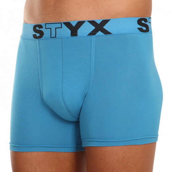 3PACK Boxers hombre Styx largo sport elástico azul (U9676869)