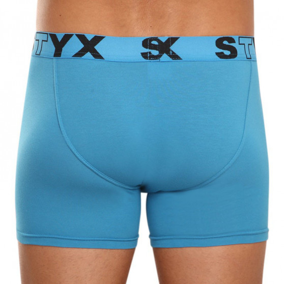 3PACK Boxers hombre Styx largo sport elástico azul (U9676869)