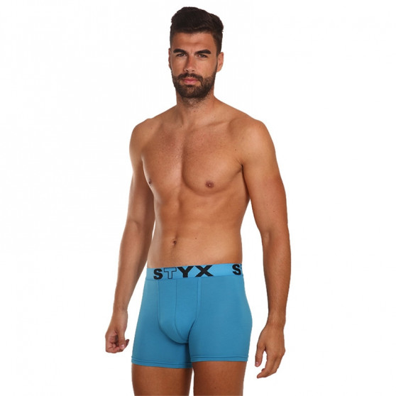 3PACK Boxers hombre Styx largo sport elástico azul (U9676869)