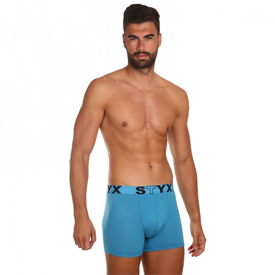 3PACK Boxers hombre Styx largo sport elástico azul (U9676869)