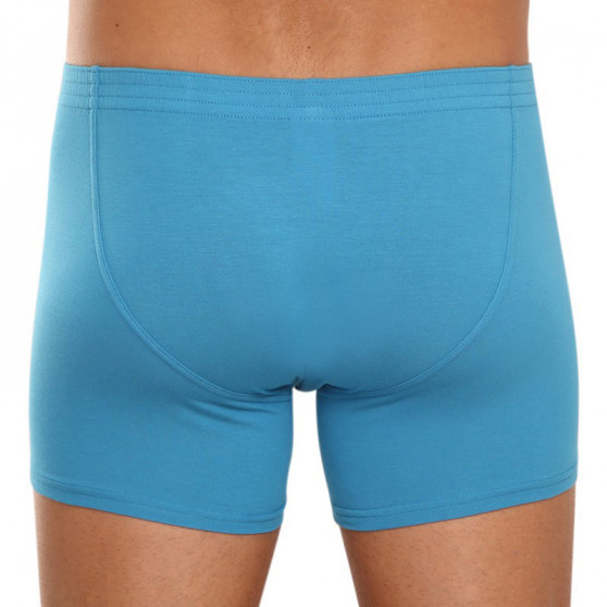 3PACK Boxers para hombre Styx largo clásico elástico azul (F9676869)