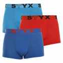 3PACK Boxers para hombre Styx goma deportiva multicolor (G9676964)