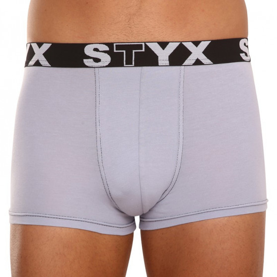 3PACK Boxers para hombre Styx sport elastic grey (G10676767)