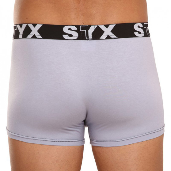 3PACK Boxers para hombre Styx sport elastic grey (G10676767)