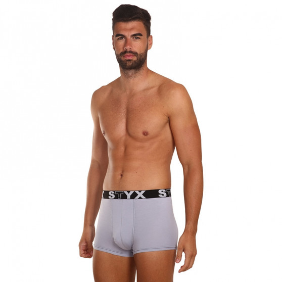 3PACK Boxers para hombre Styx sport elastic grey (G10676767)