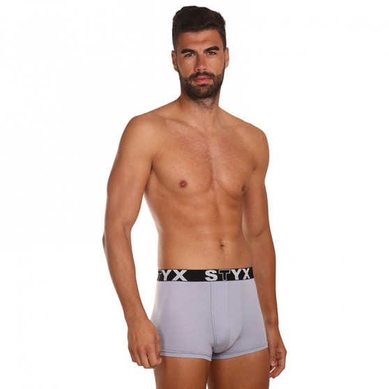 3PACK Boxers para hombre Styx sport elastic grey (G10676767)