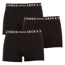 3PACK Boxers para hombre Jack and Jones negro (12081832 - black/black)