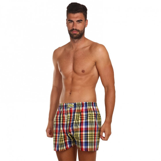 3PACK Calzones de hombre Styx classic elastic multicolor (A8333840)