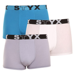 3PACK Boxers para hombre Styx goma deportiva multicolor (G969106167)