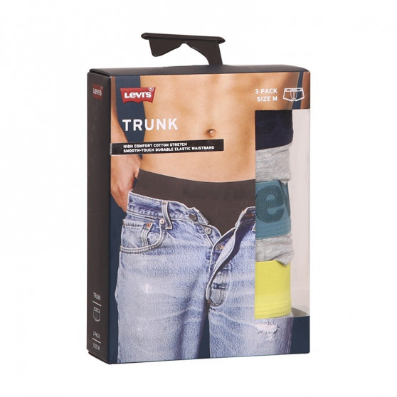 3PACK Boxers para hombre Levis gris (905042001 015)